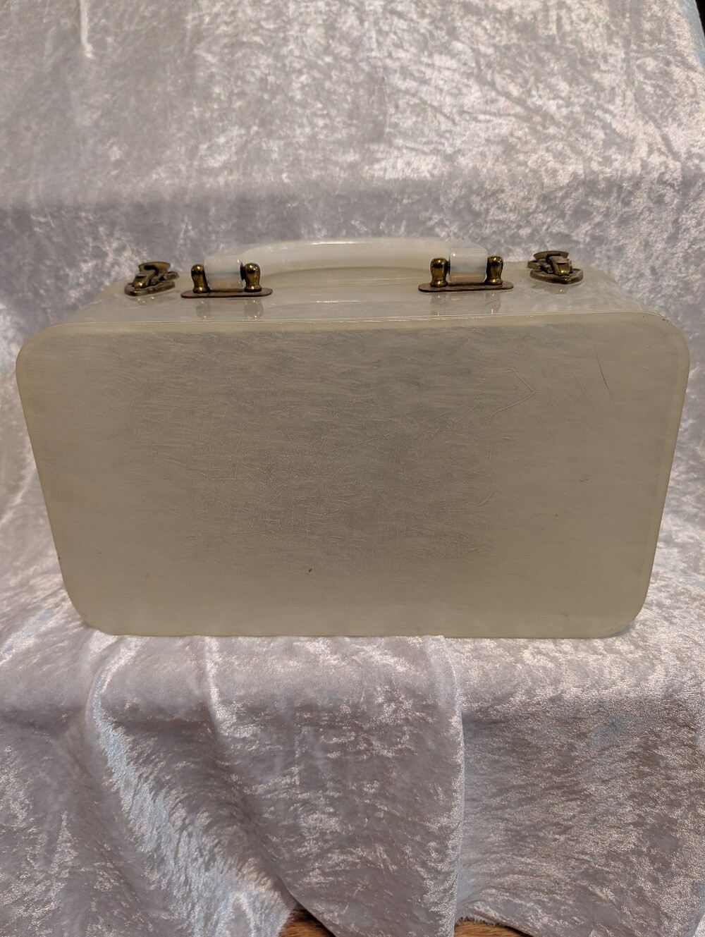 Vintage White Lucie  Box Bag